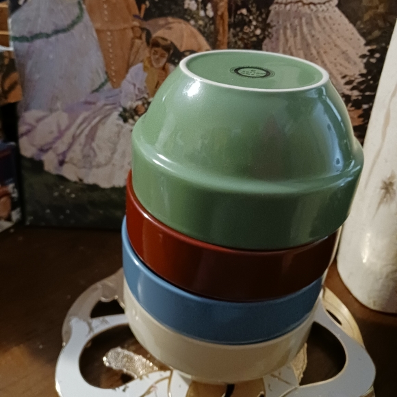 🏜🥣Crofton Multicolored 4 Bowl Set.🏝🏖Size 20.96 fl oz,5.5"×3",🎁 Nice Gift. - Picture 8 of 15